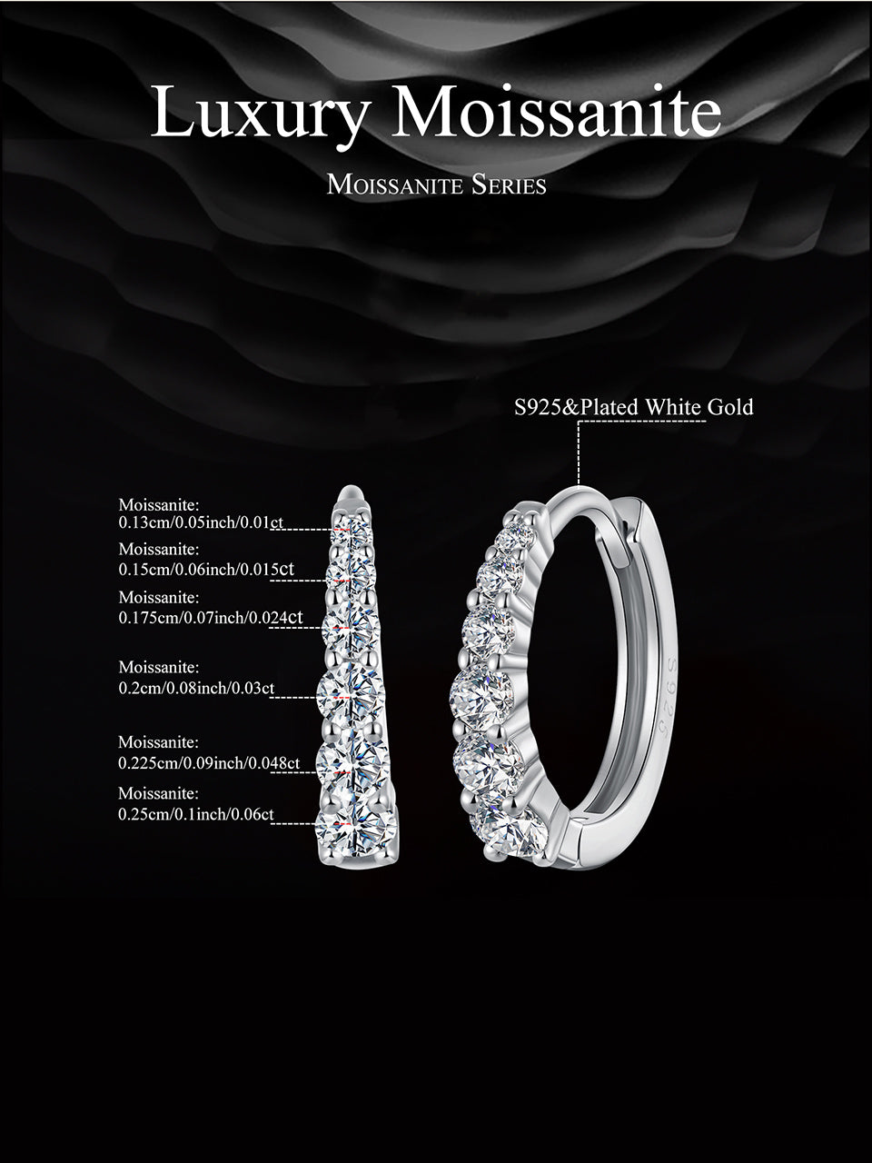 Moissanite Ear Climbers