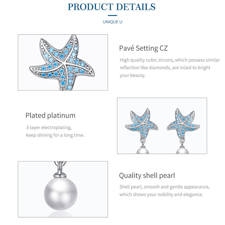 Treasure Starfish Hoop Earrings