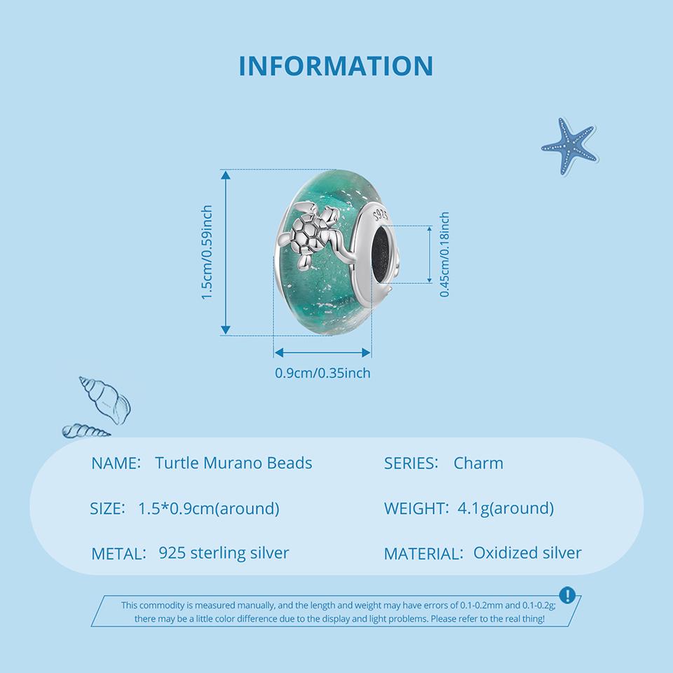 Turtle Murano Beads Charm