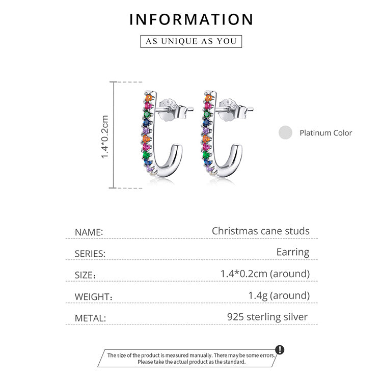 Holiday Cane Earrings
