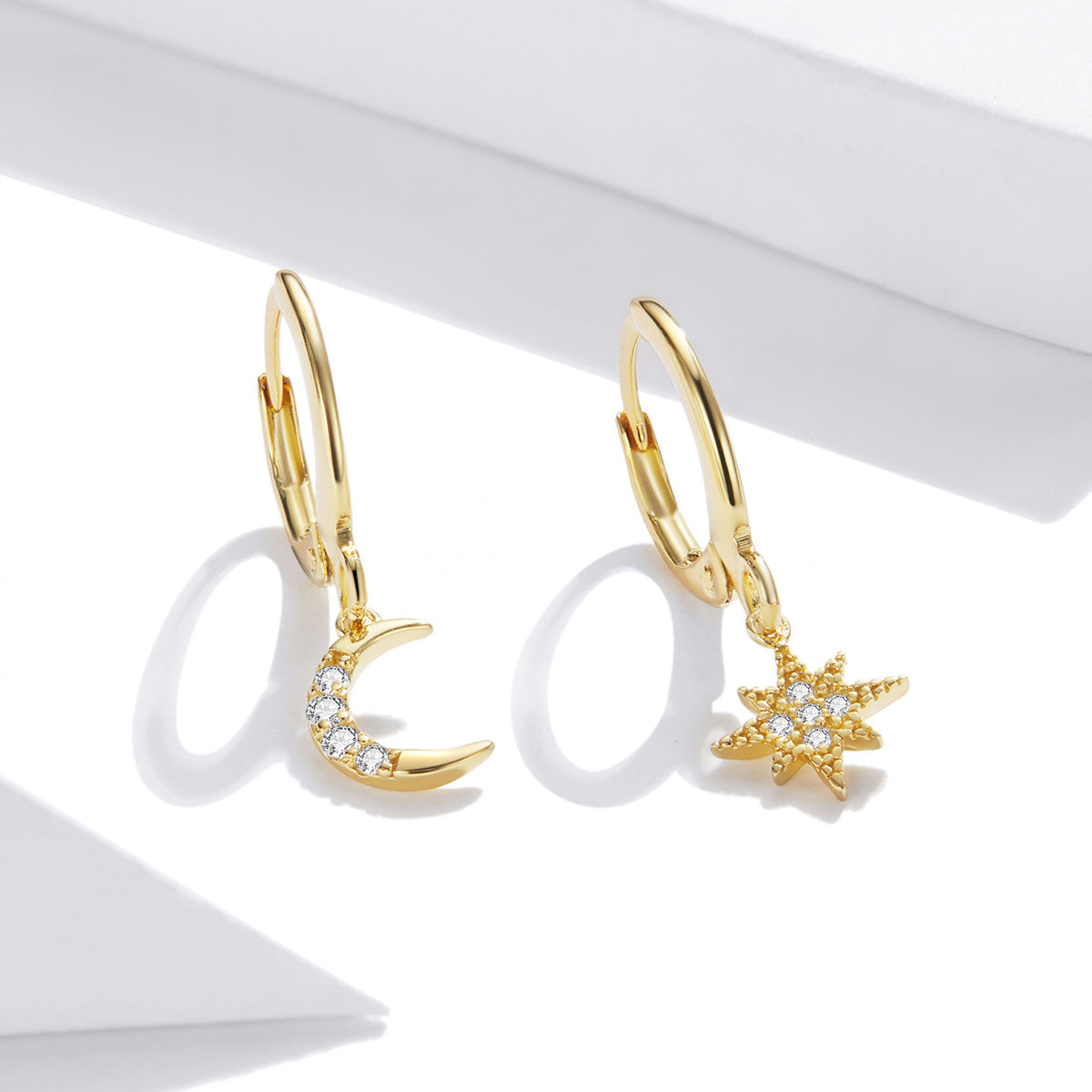 Star and Moon Earrings