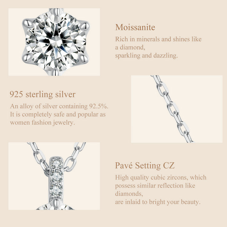 1ct Sparkling Moissanite Necklace