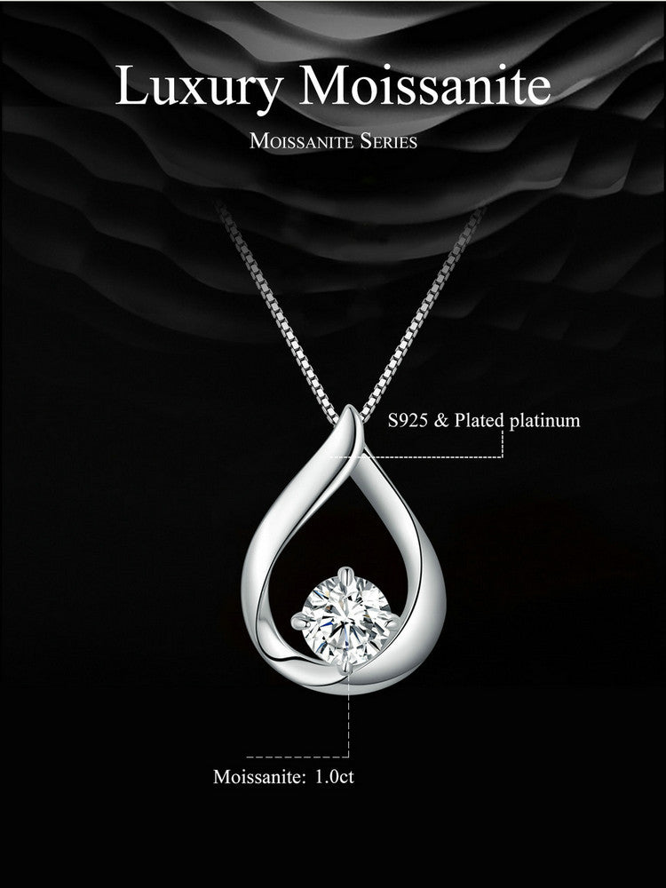 Teardrop Moissanite Necklace
