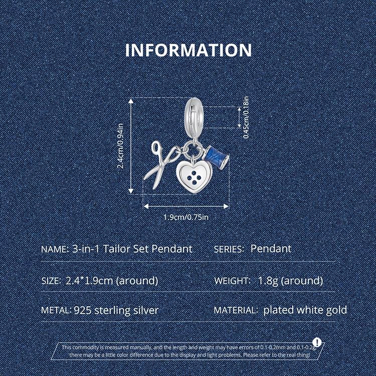 3-in-1 Tailor Set Pendant Charm