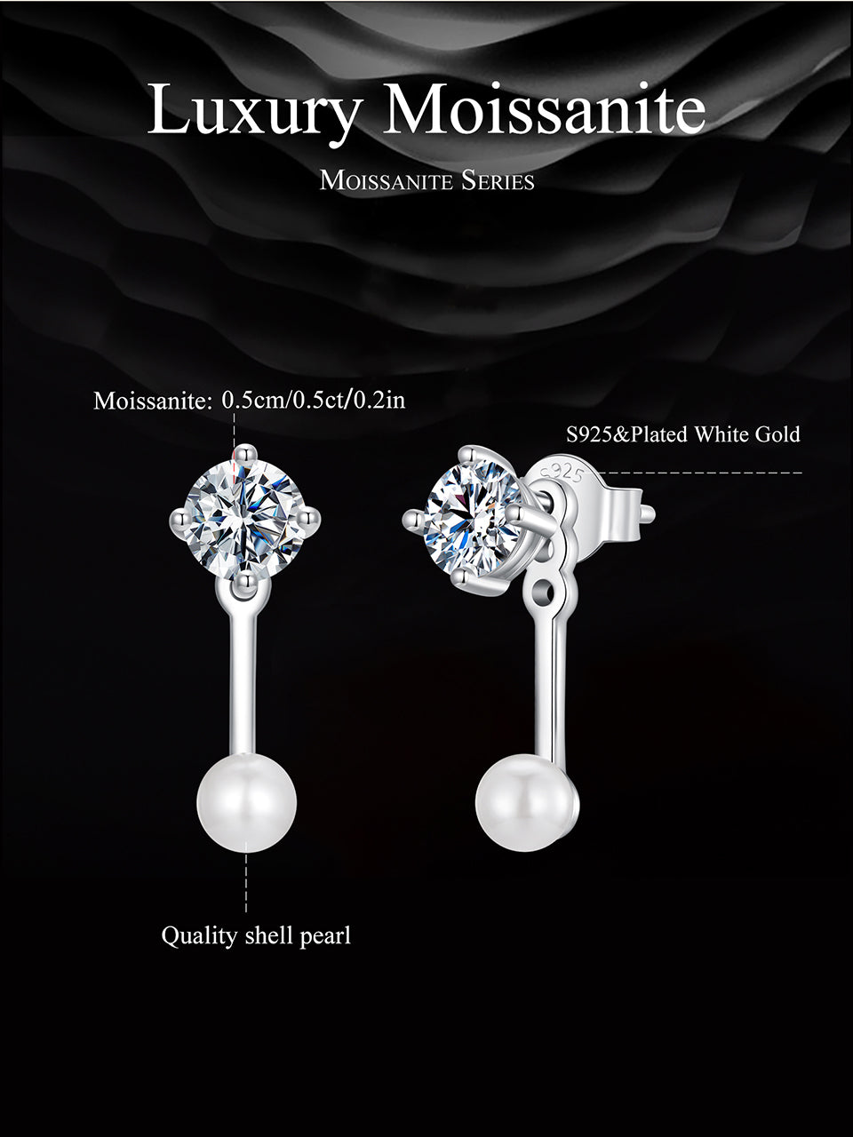 Minimalist Moissanite Studs