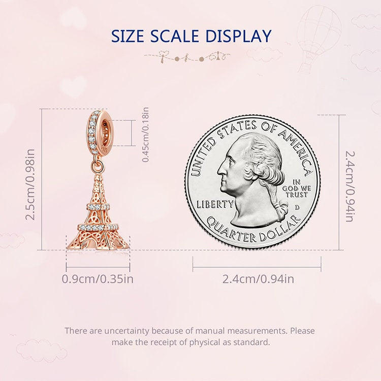 Eiffel Tower Hanging Bead Pendant Charm