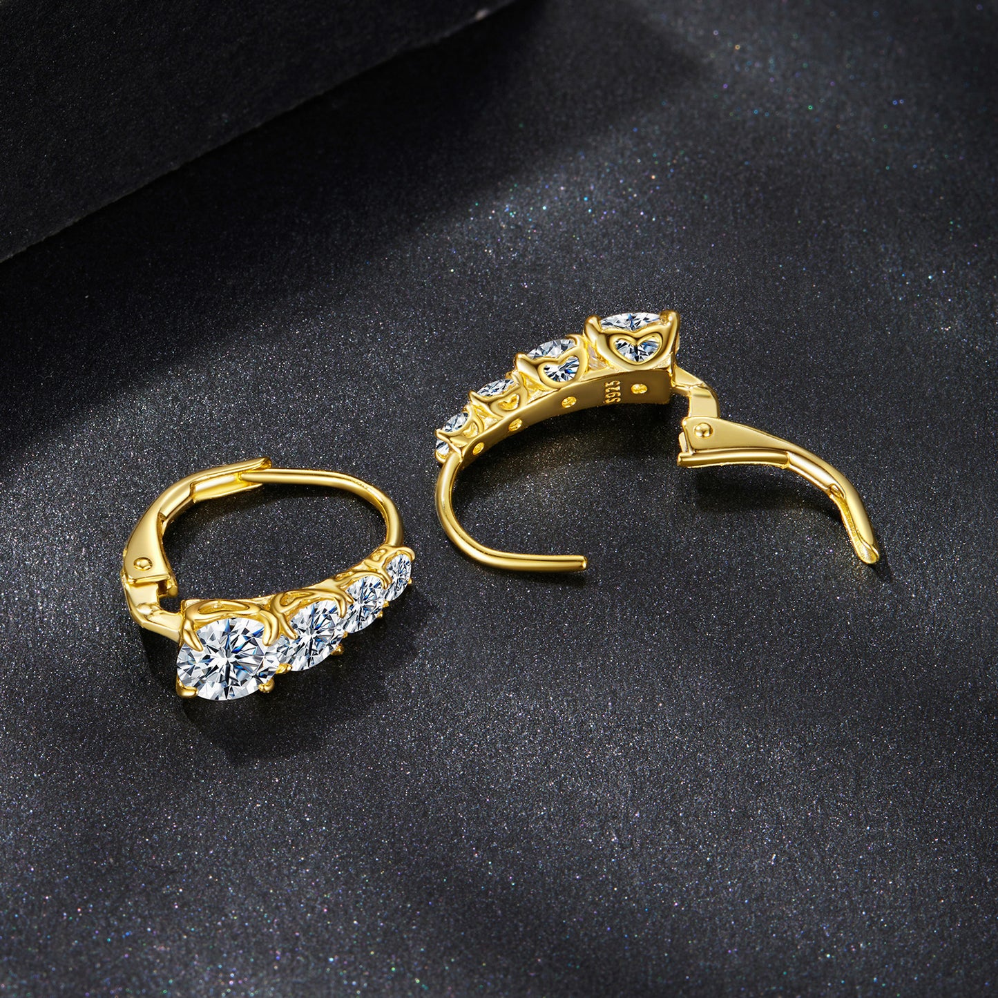 Moissanite Spring Ear Climbers