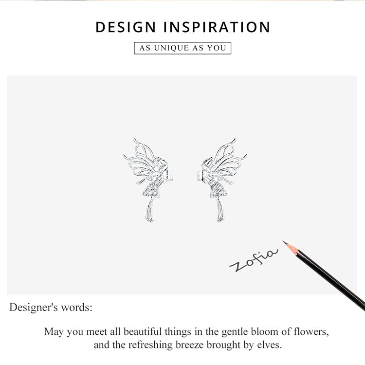 Floral Fairy Hoop Earrings