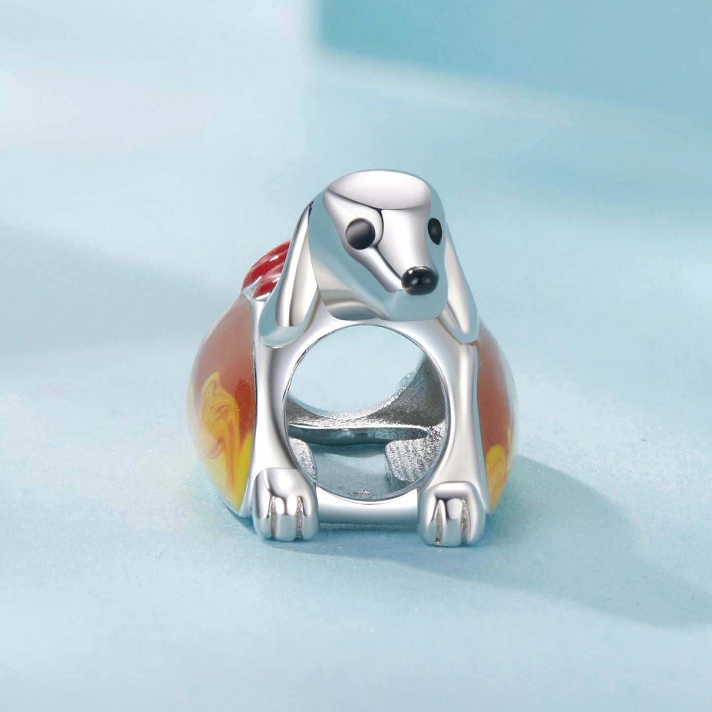 Hot Dog Dachshund Charm