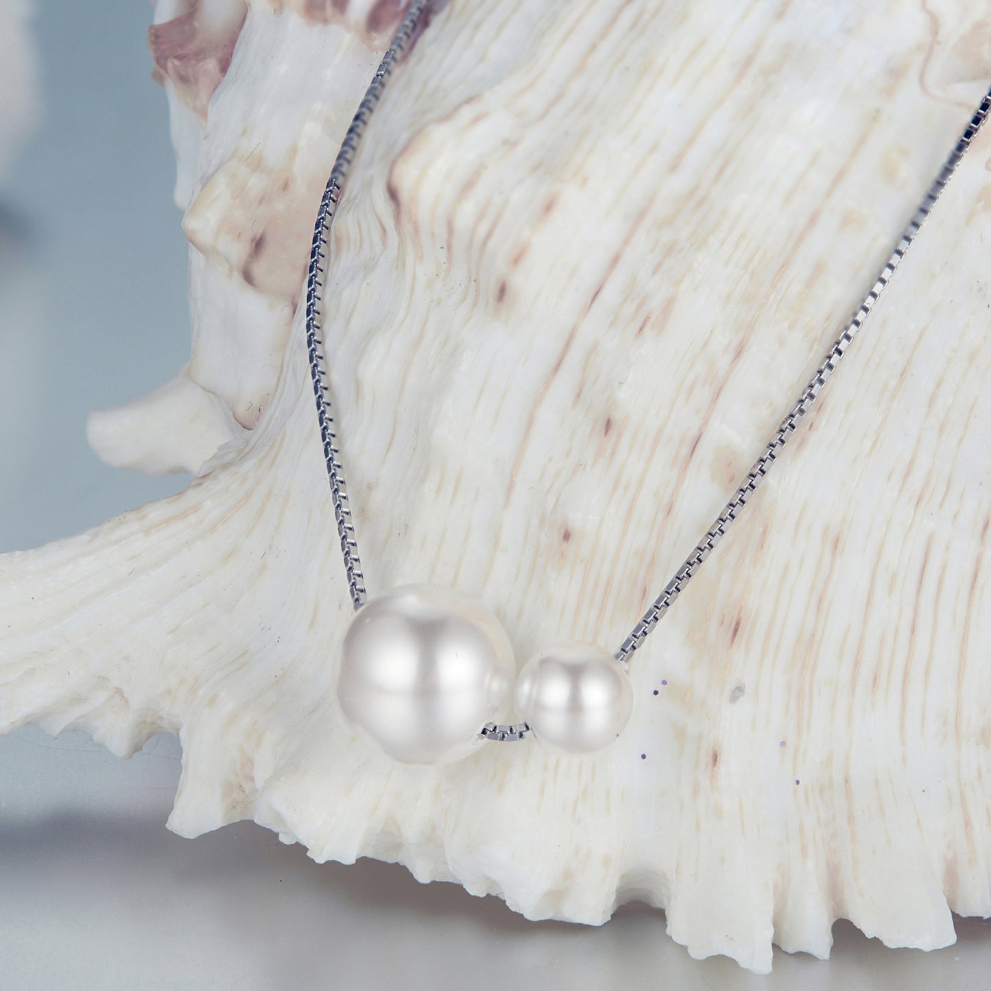 Simulated Pearl Collarbone Necklace