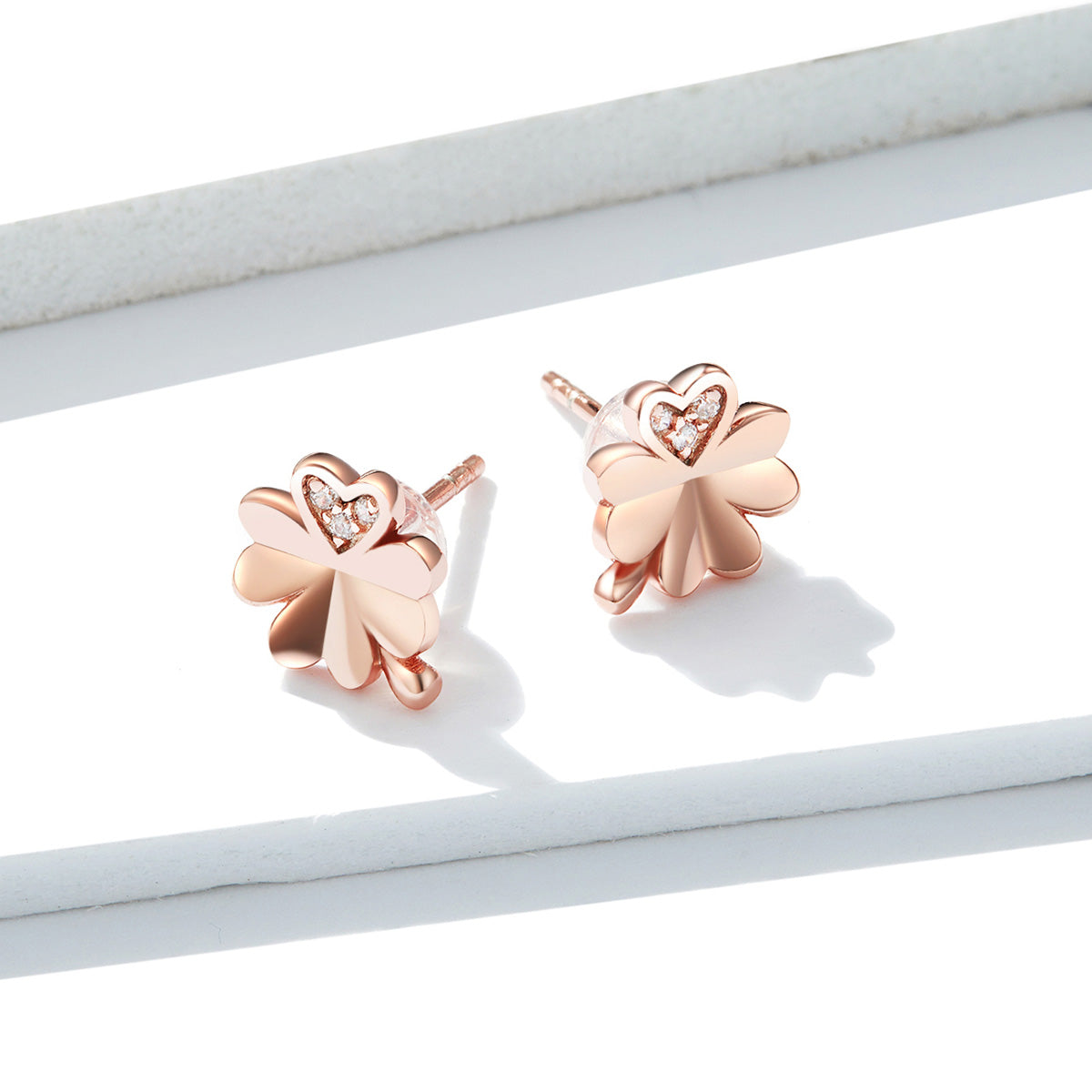Four-Leaf Clover Hoop Earrings