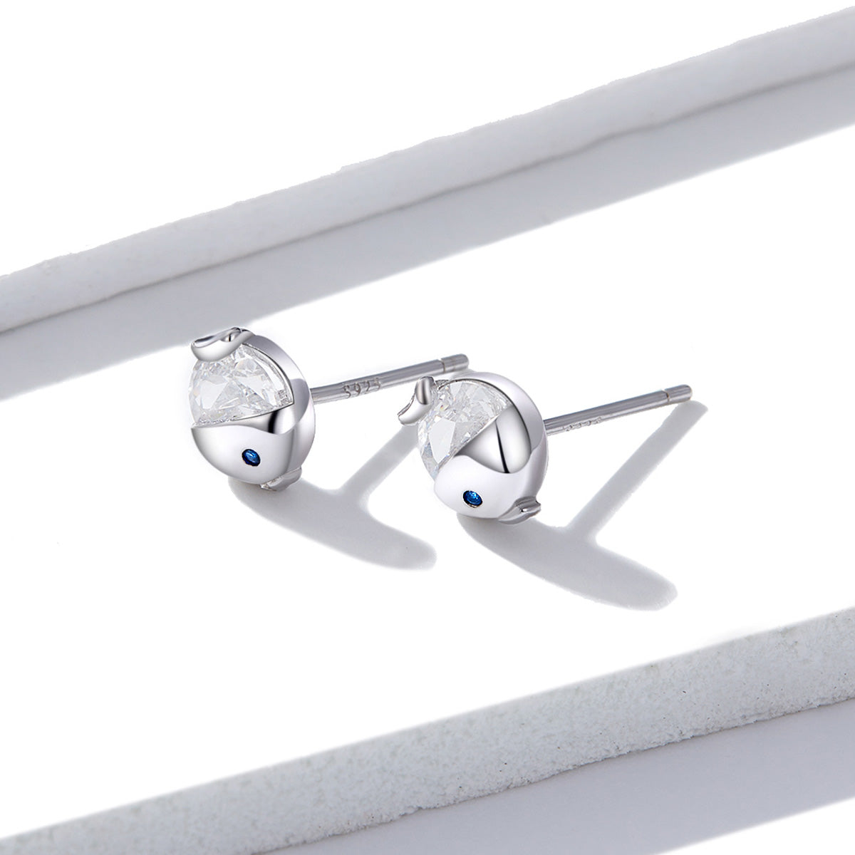 Kissing Fish Stud Earrings