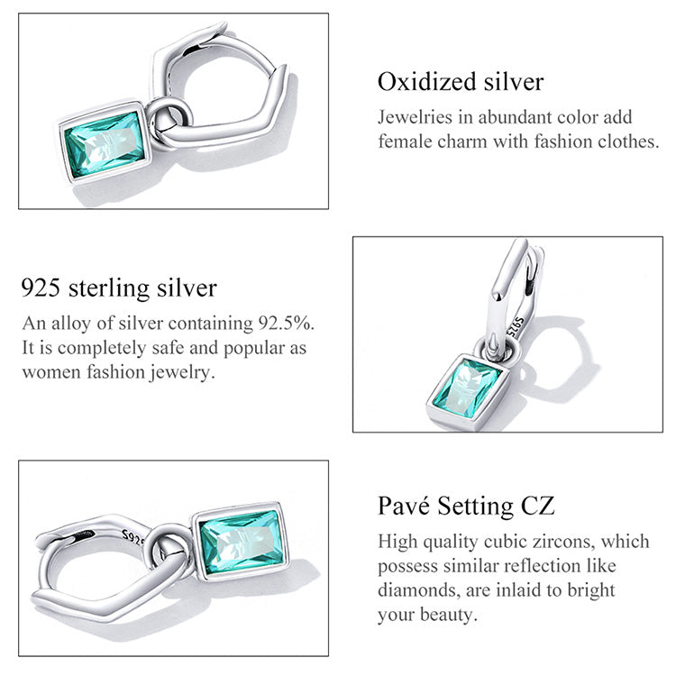 Geometric Cubic Zirconia Clip Earrings