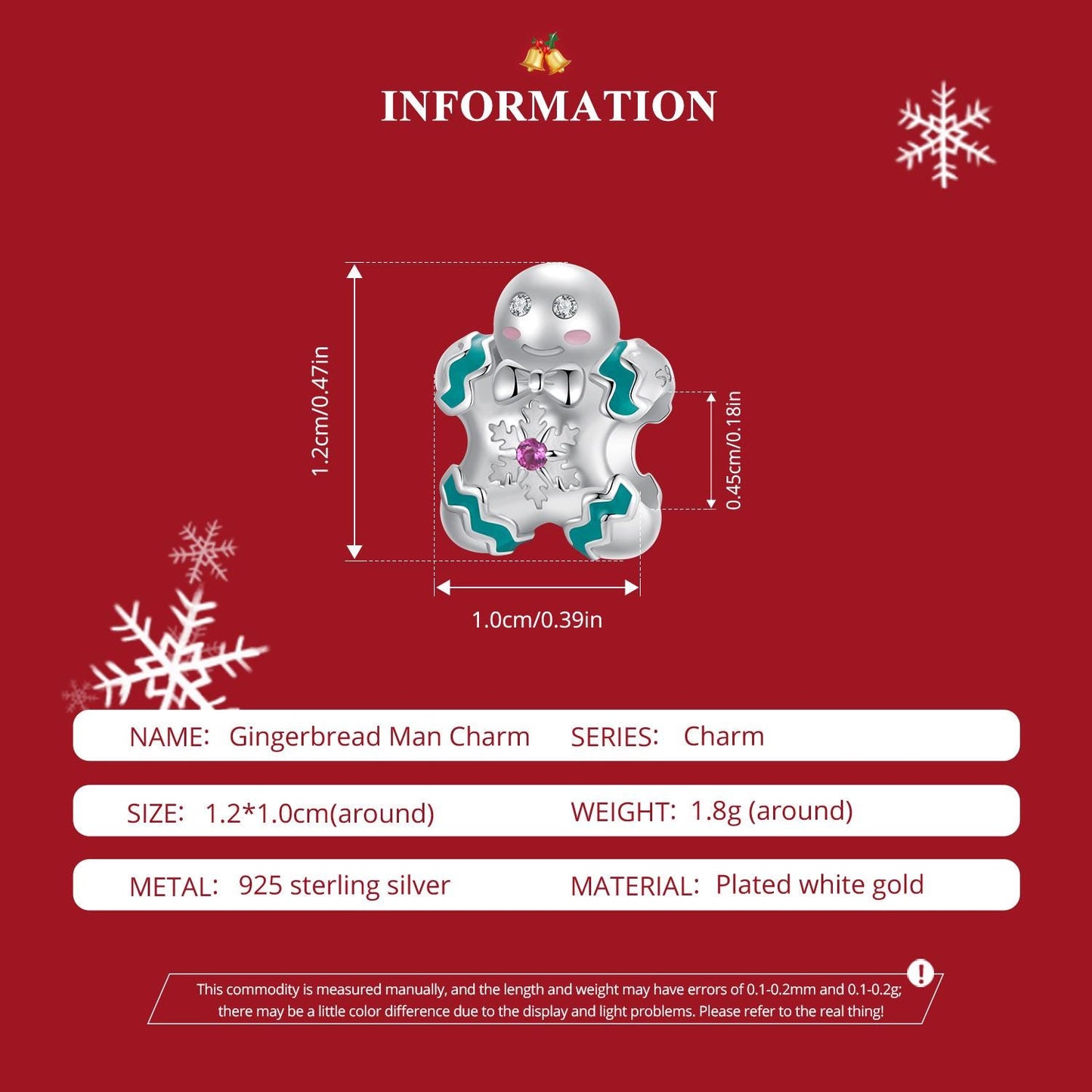 Gingerbread Man Charm