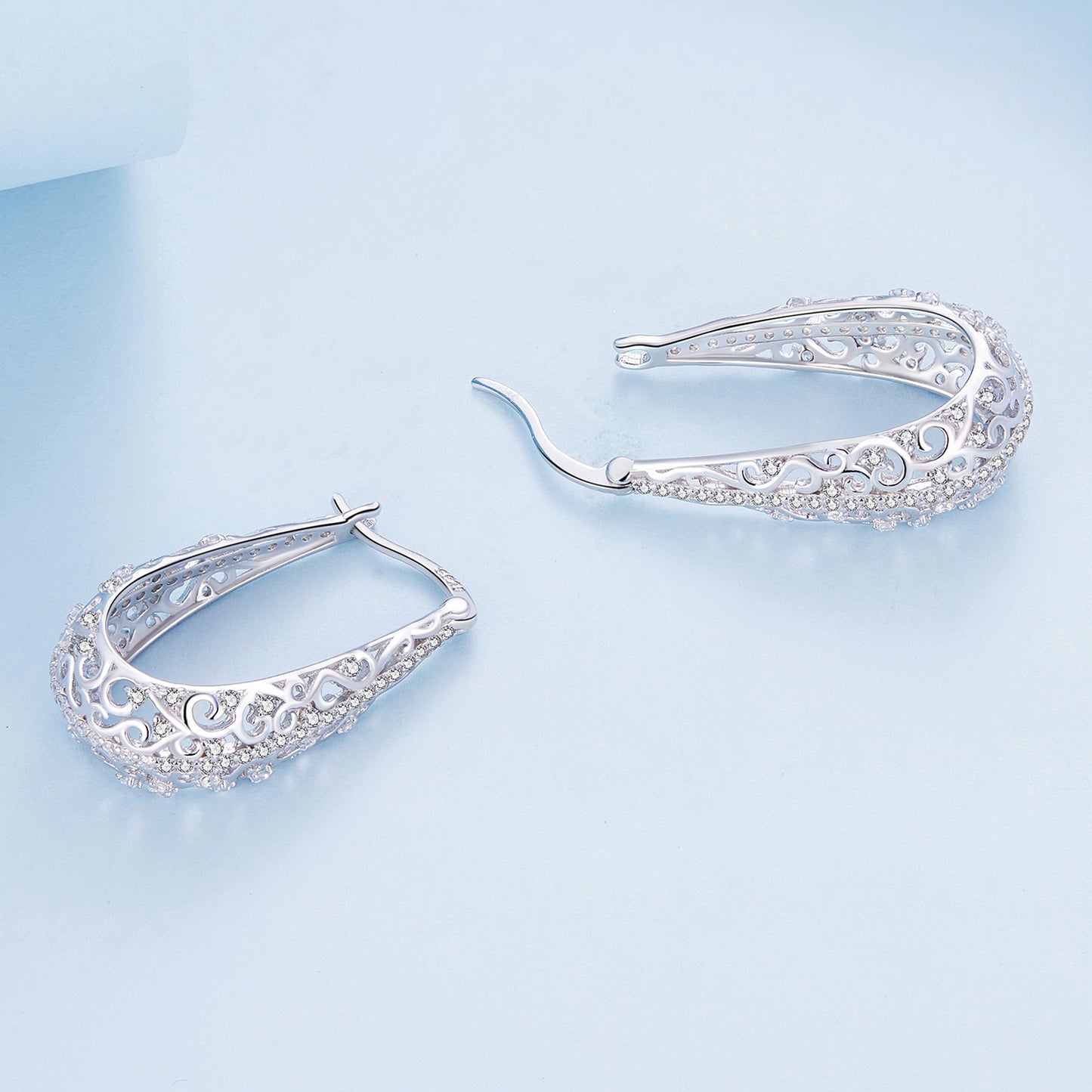 Patterned Hoop Earrings