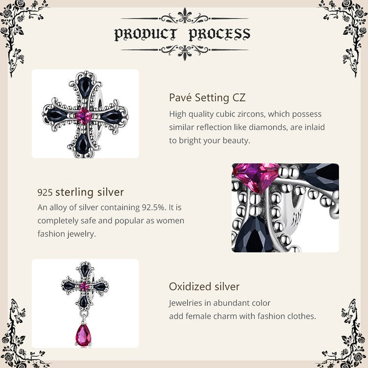 Gothic Cross Charm
