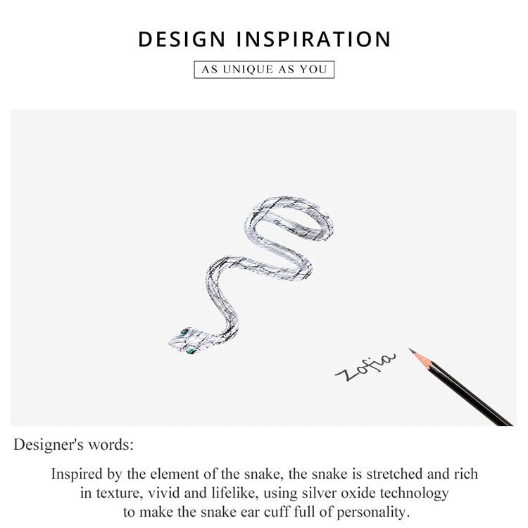 Mystical Snake Clip Earrings