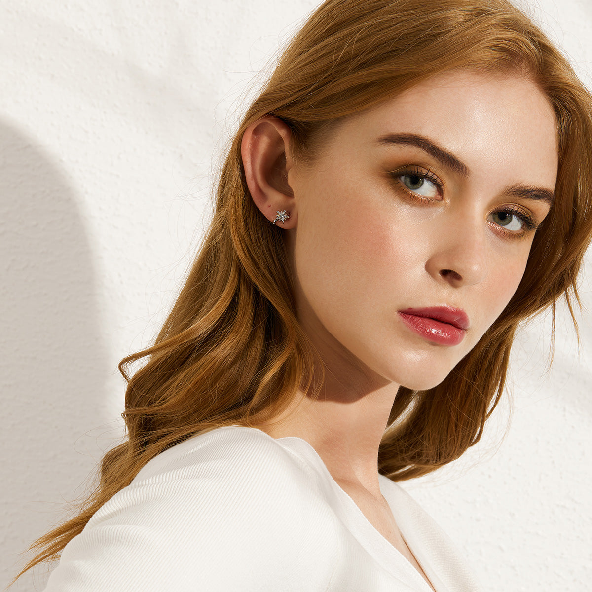 Star Moon Stud Earrings