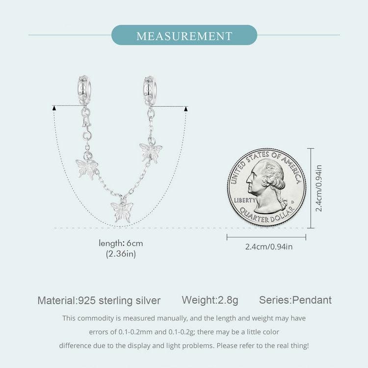 Butterfly Safety Chain Charm