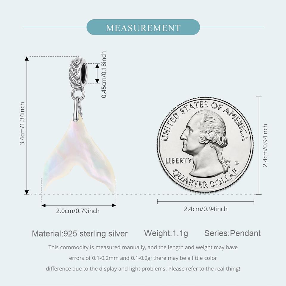Dreamy Mermaid Tail Pendant Charm