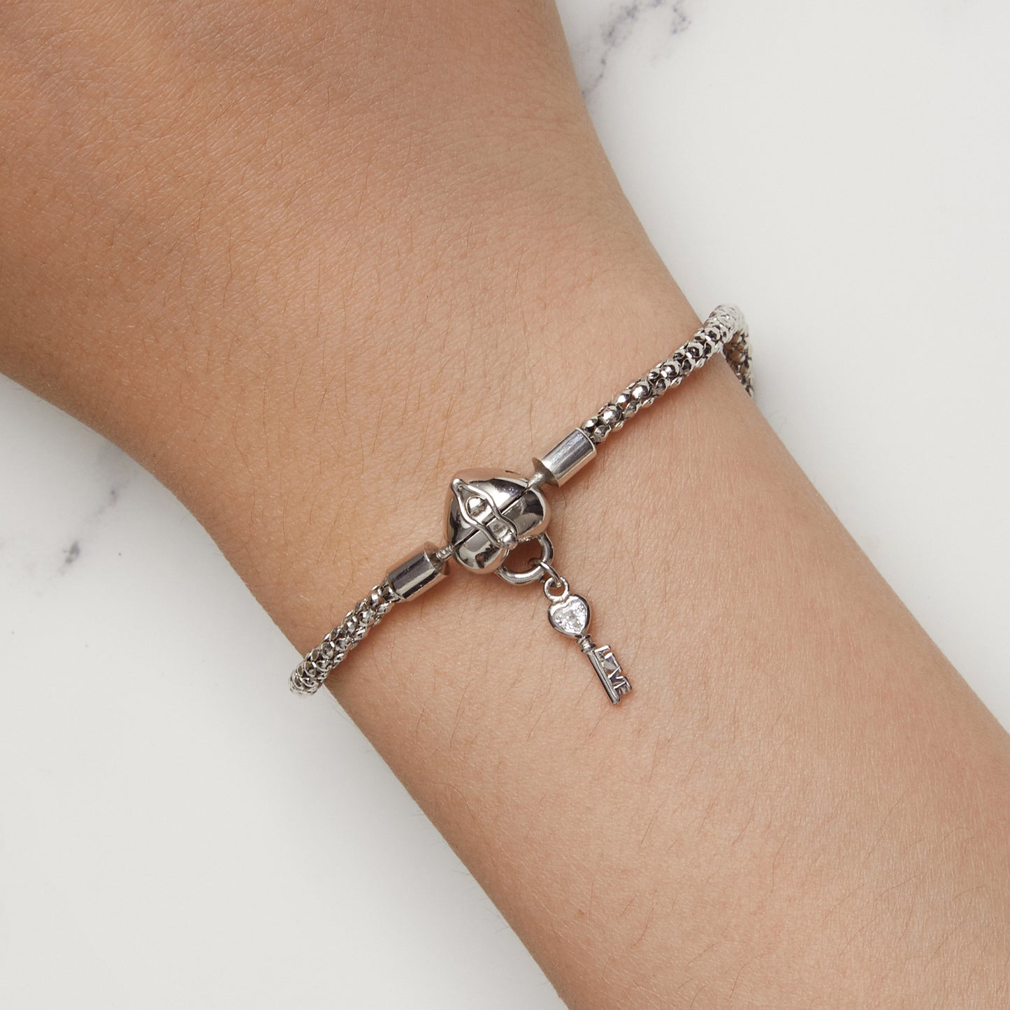 Heart Lock & Key Basic Bracelet