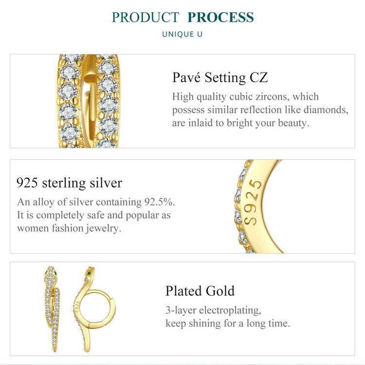 Mystic Snake Clip Earrings