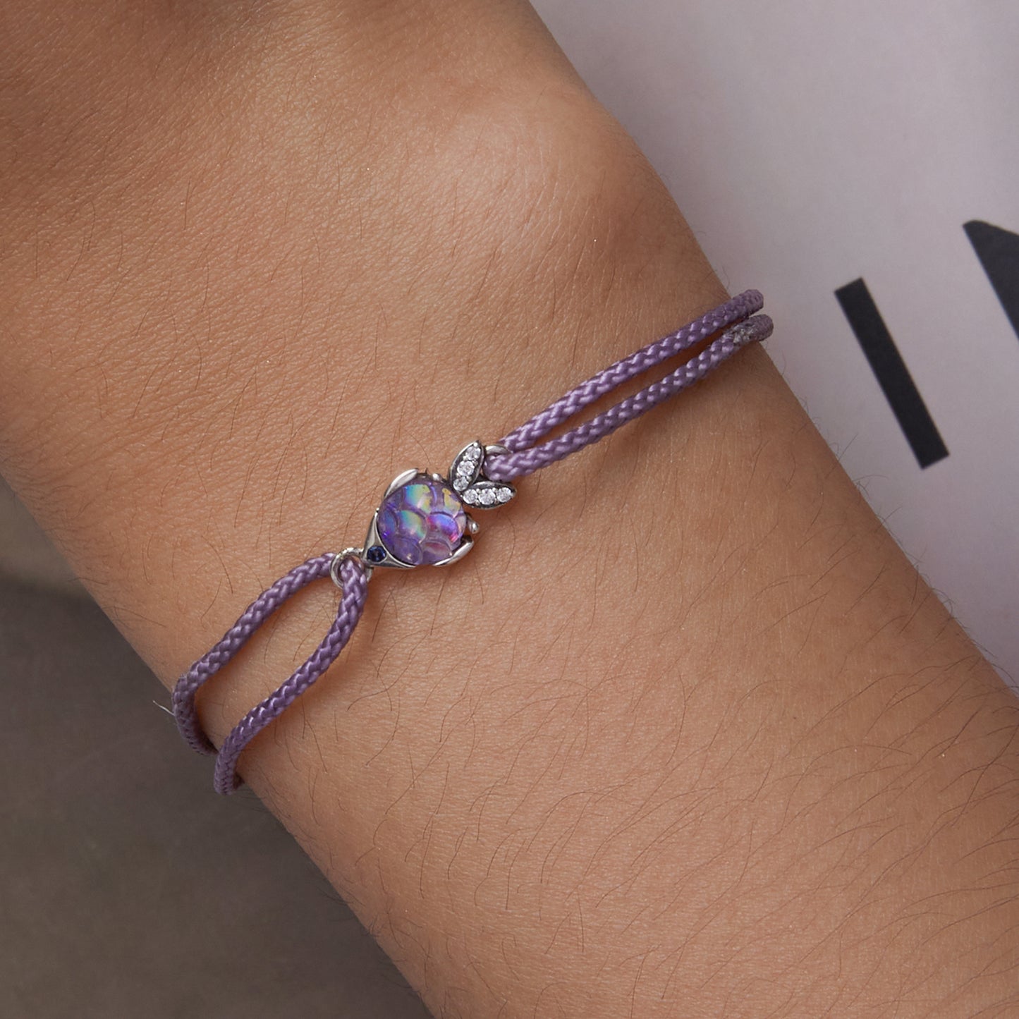 Playful Fish Purple Woven Bracelet