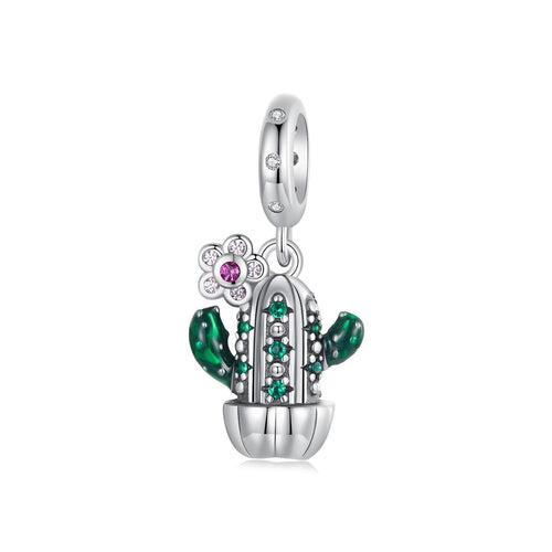 Cactus Flower Pendant Charm