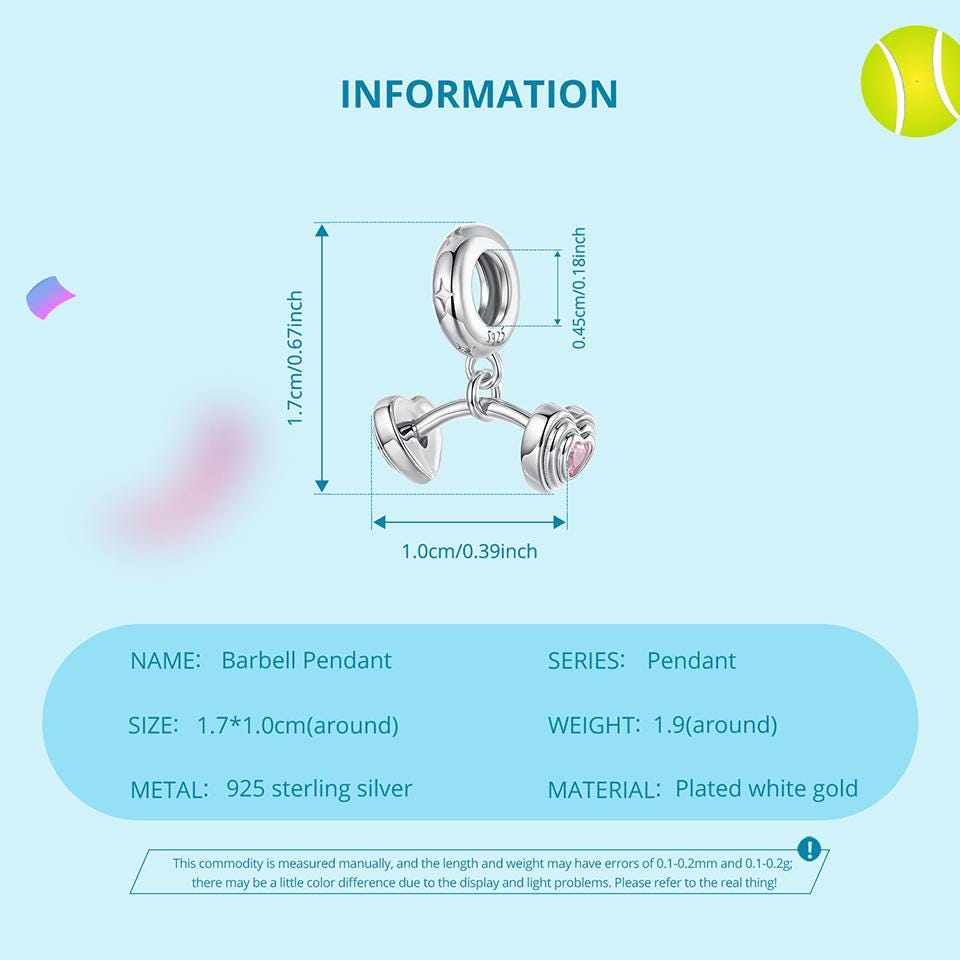Barbell Pendant Charm