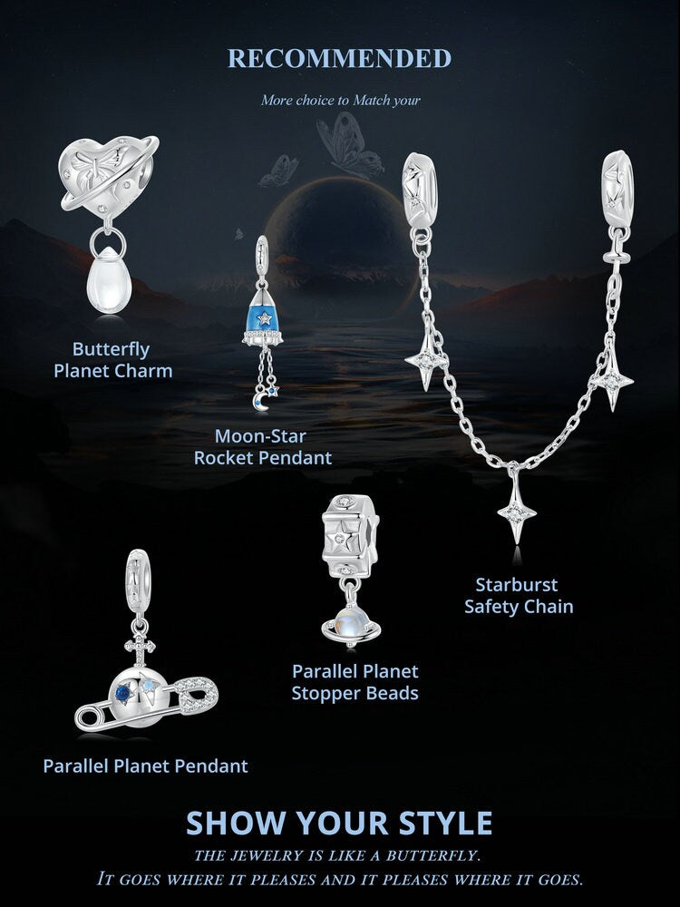 Butterfly Planet Charm
