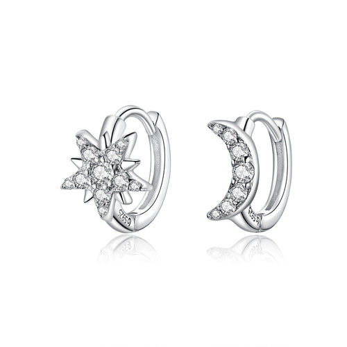 Star Moon Stud Earrings