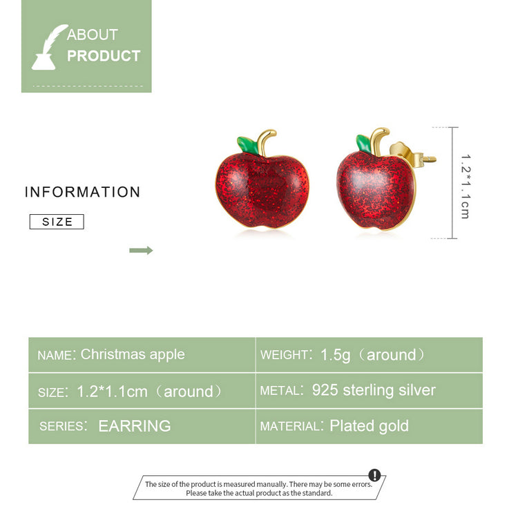 Holiday Apple Earrings