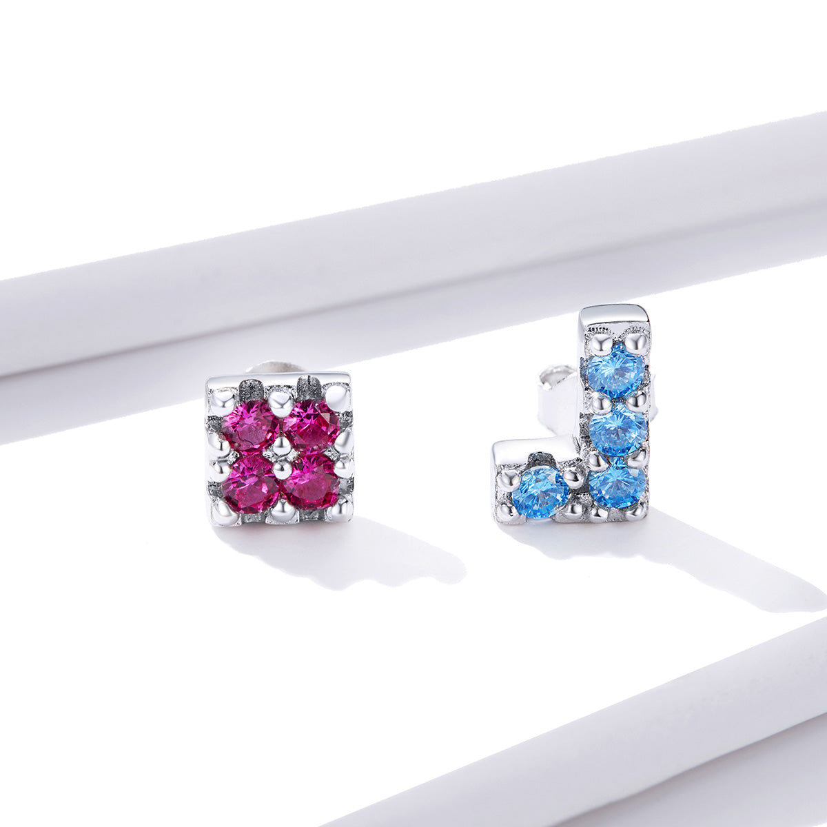 Tetris Hoop Earrings