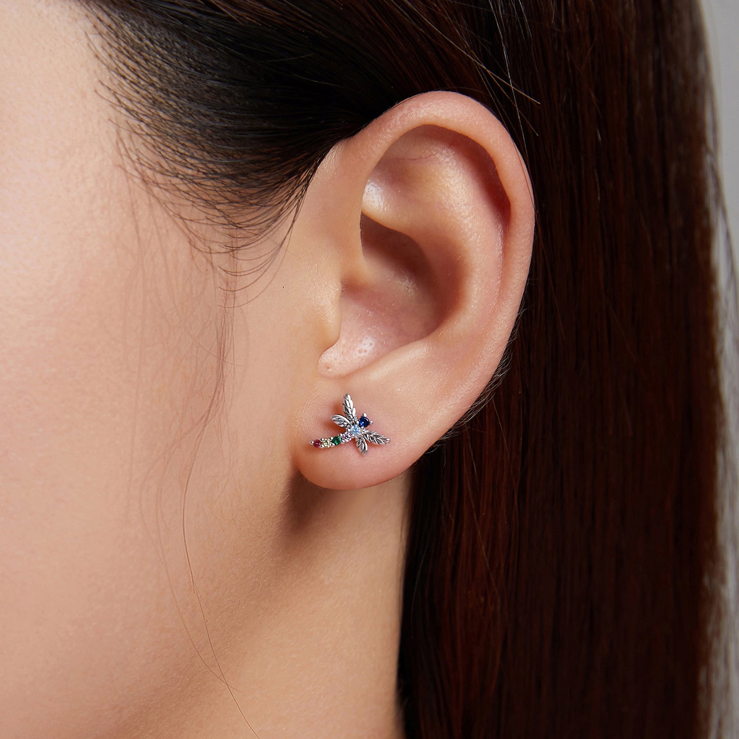 Colorful Dragonfly Stud Earrings