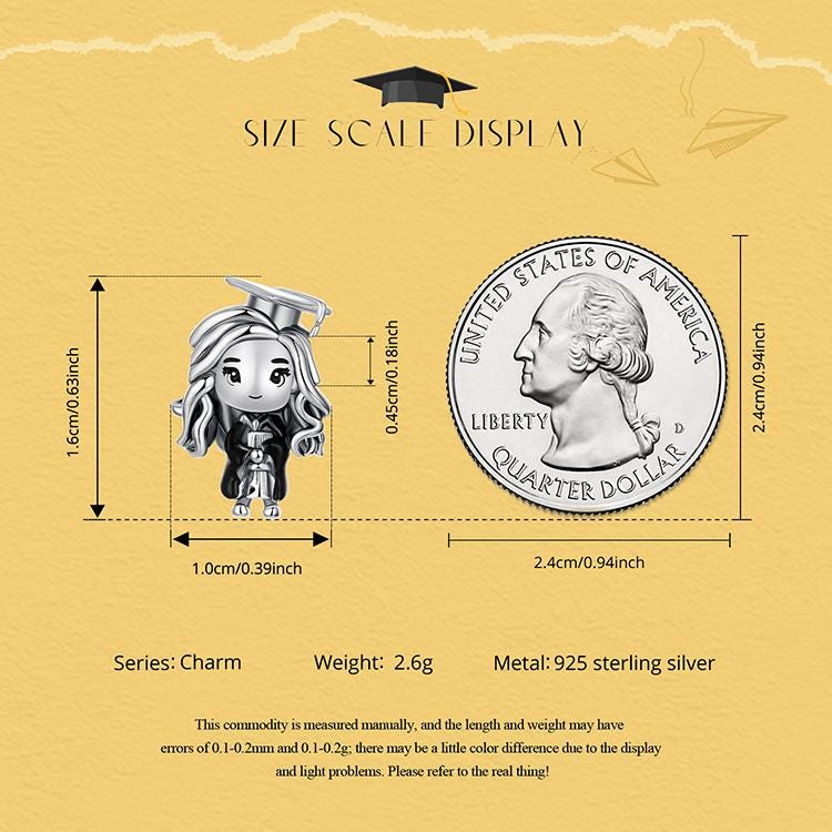 Girl Graduation Charm