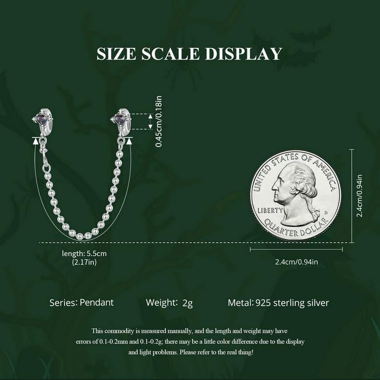 Vintage Cross Silicone Safety Chain Charm