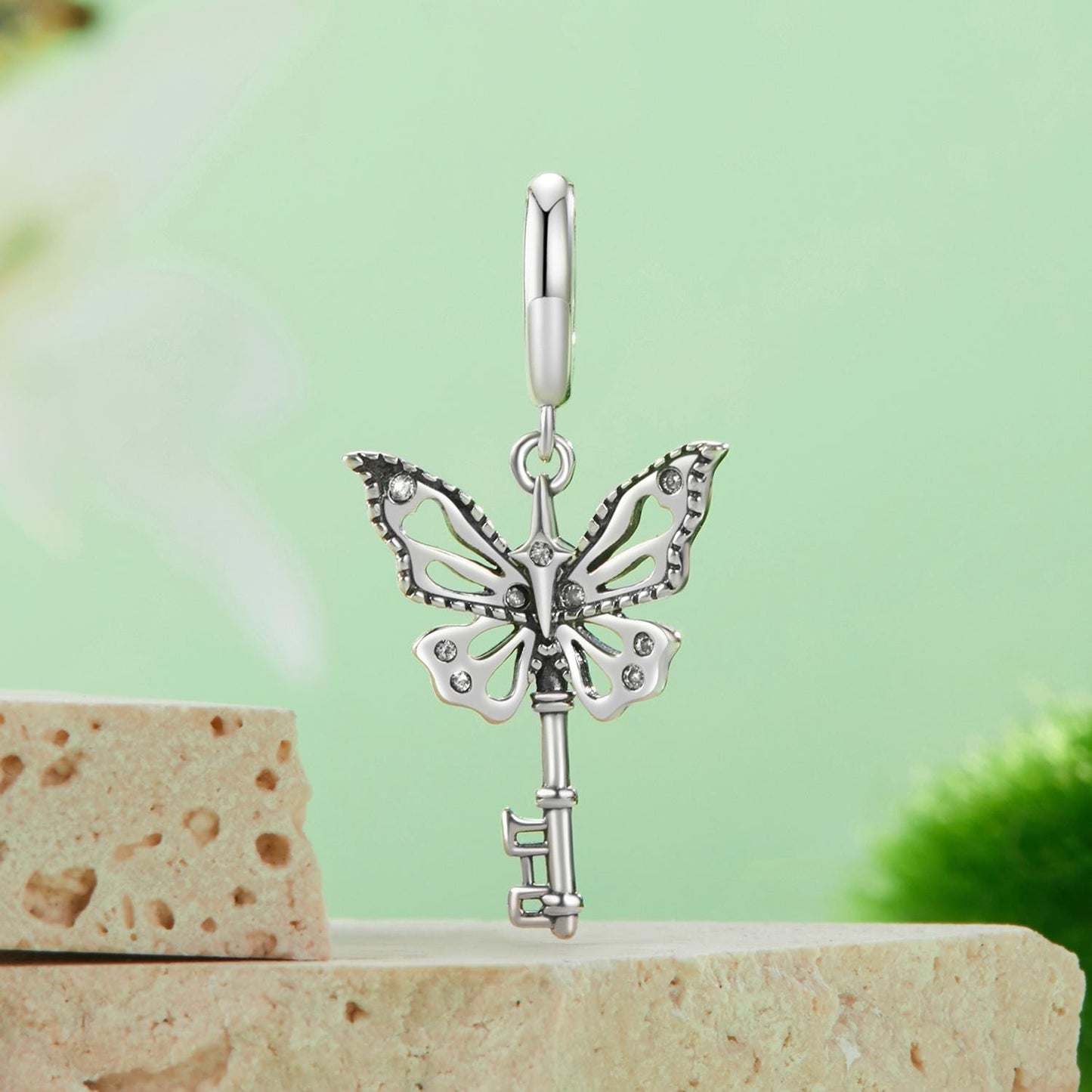 Butterfly Key Pendant Charm