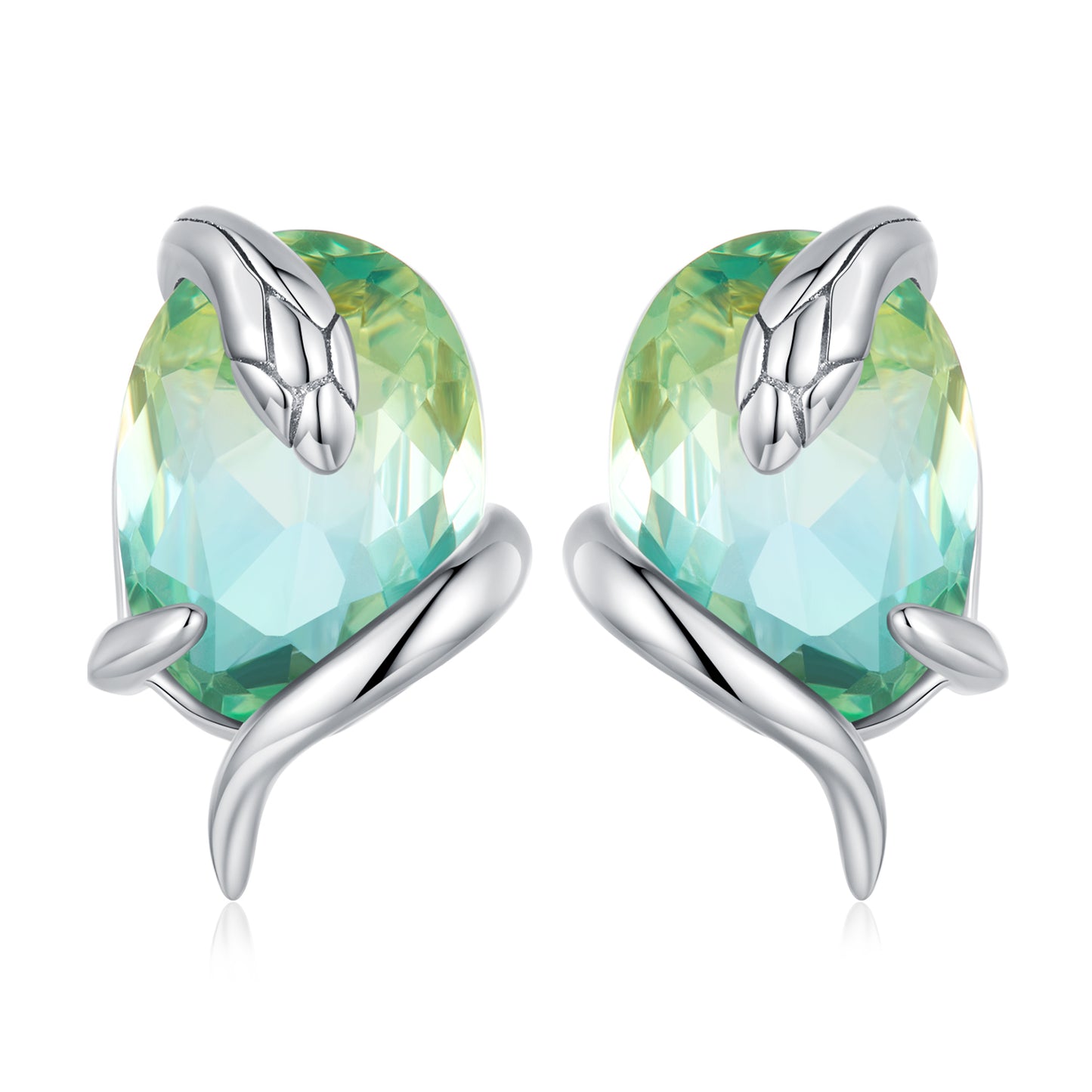 Compact Snake Stud Earrings