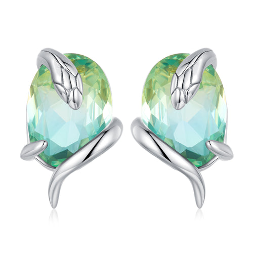 Compact Snake Stud Earrings