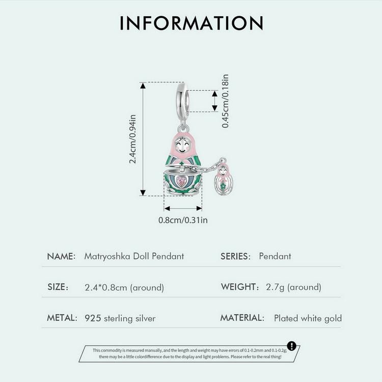 Matryoshka Doll Pendant Charm