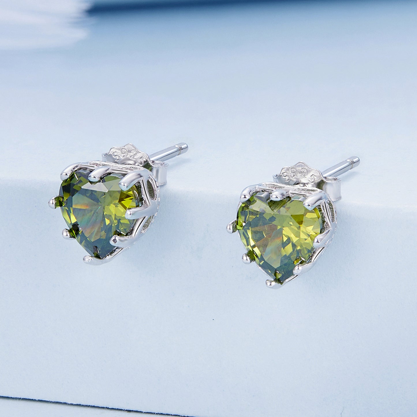 August Birthstone Stud Earrings
