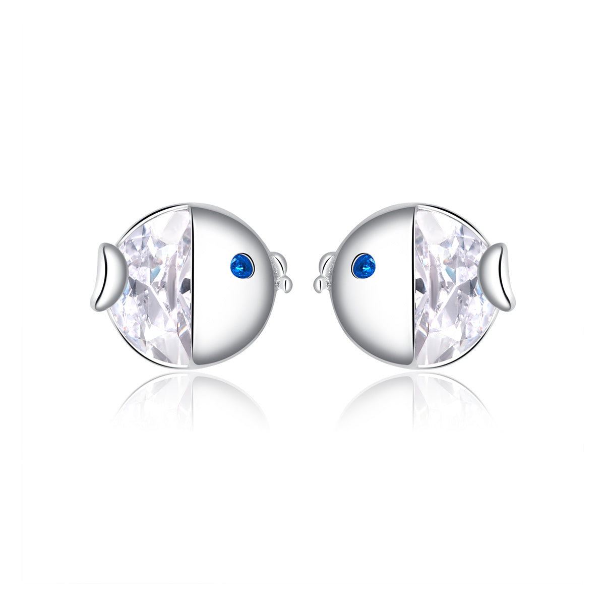 Kissing Fish Stud Earrings