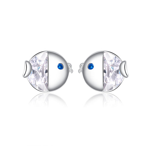 Kissing Fish Stud Earrings