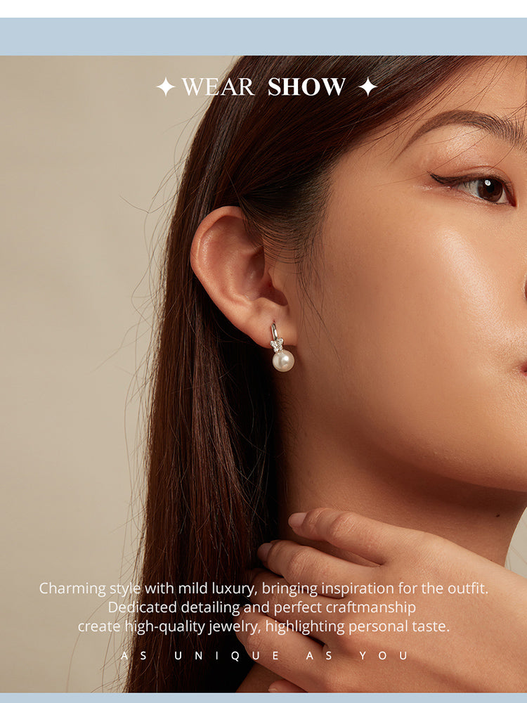 Butterfly Pearl Clip-On Earrings