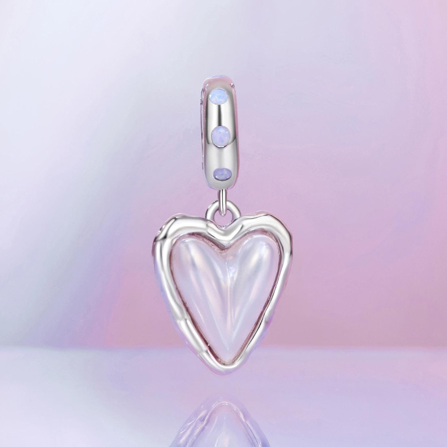 Aurora Heart Pendant Charm