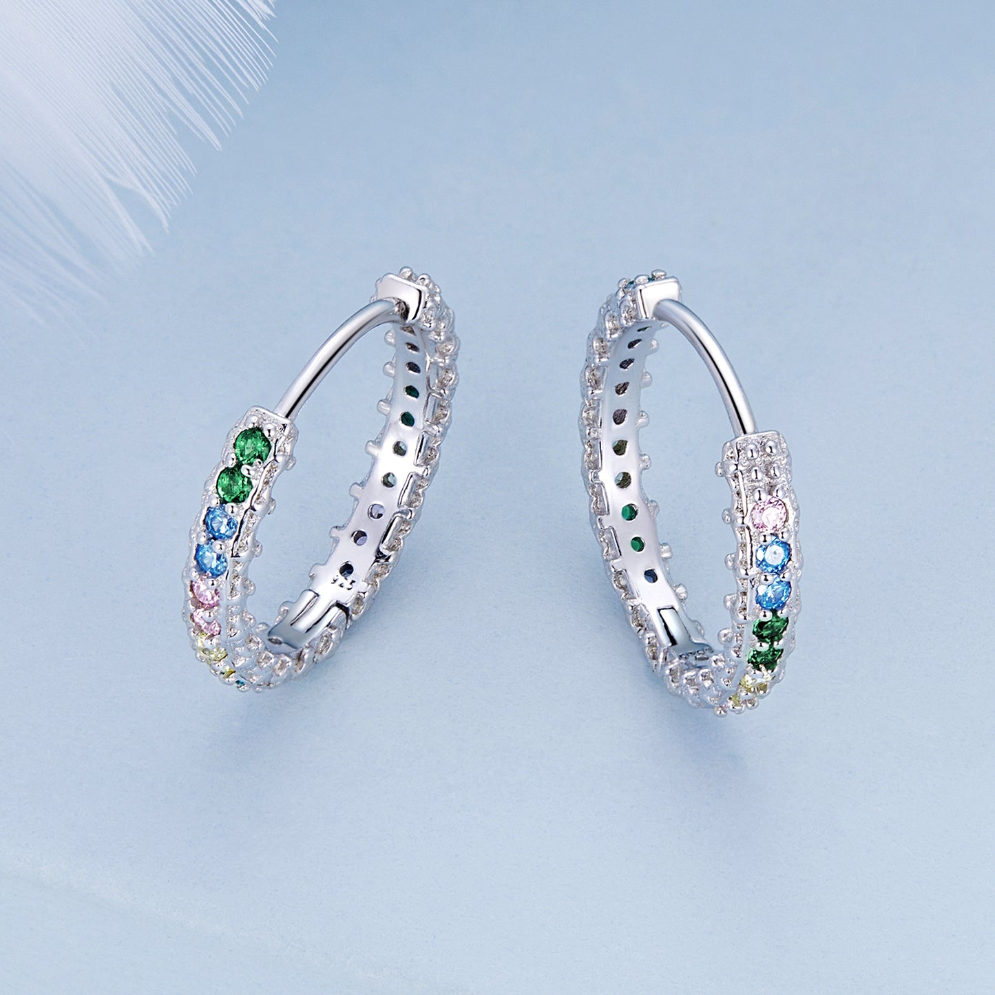 Patterned Cubic Zirconia Clip Earrings