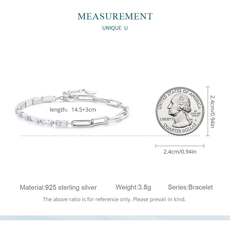 Chain Link Zircon Bracelet