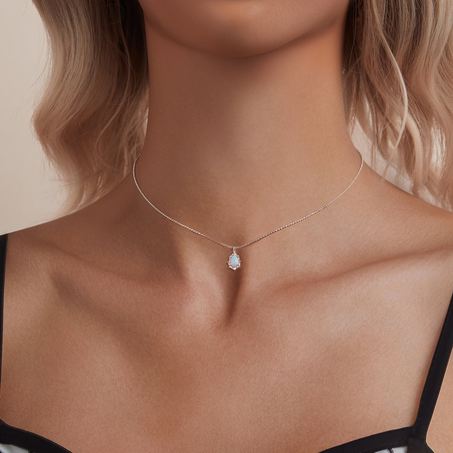 Aurora Opal Pendant Necklace
