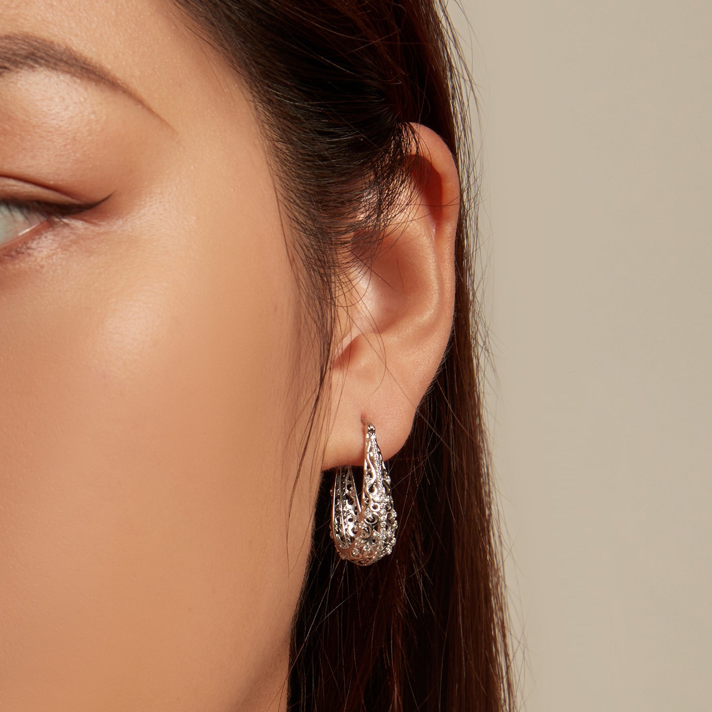 Patterned Hoop Earrings