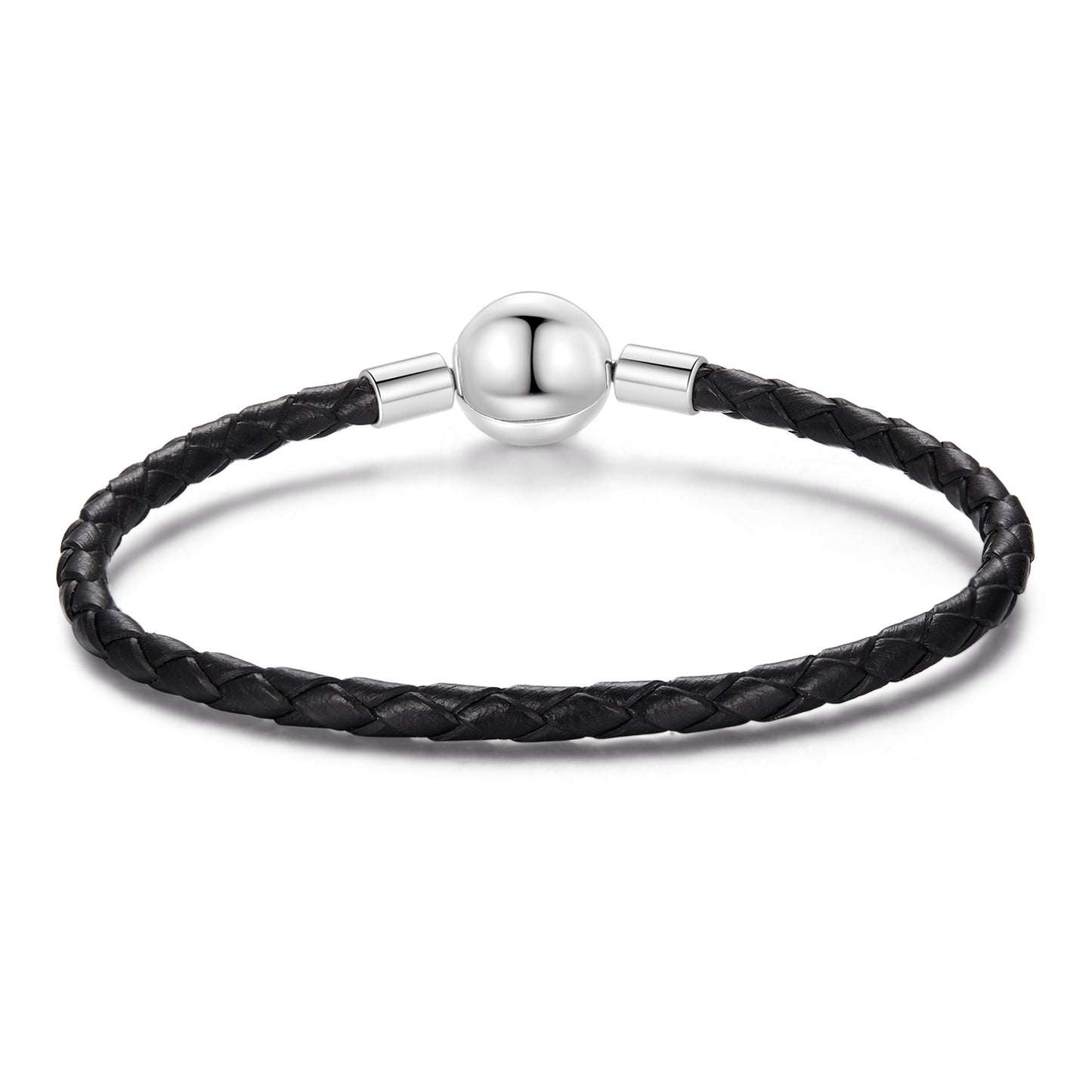 Beaded Clasp Leather Cord Bracelet
